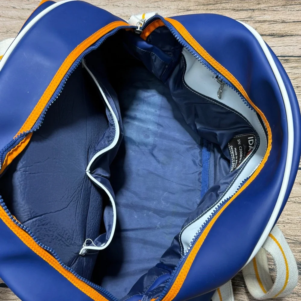 Idawen Tennis Paddle Bag Men Large Blue Orange Limited Edition Duffel Spain